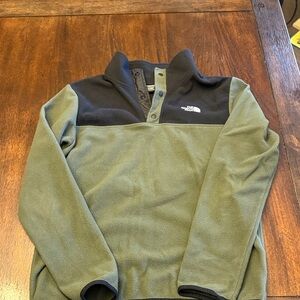The North Face Olive and Black Fleece Jacket